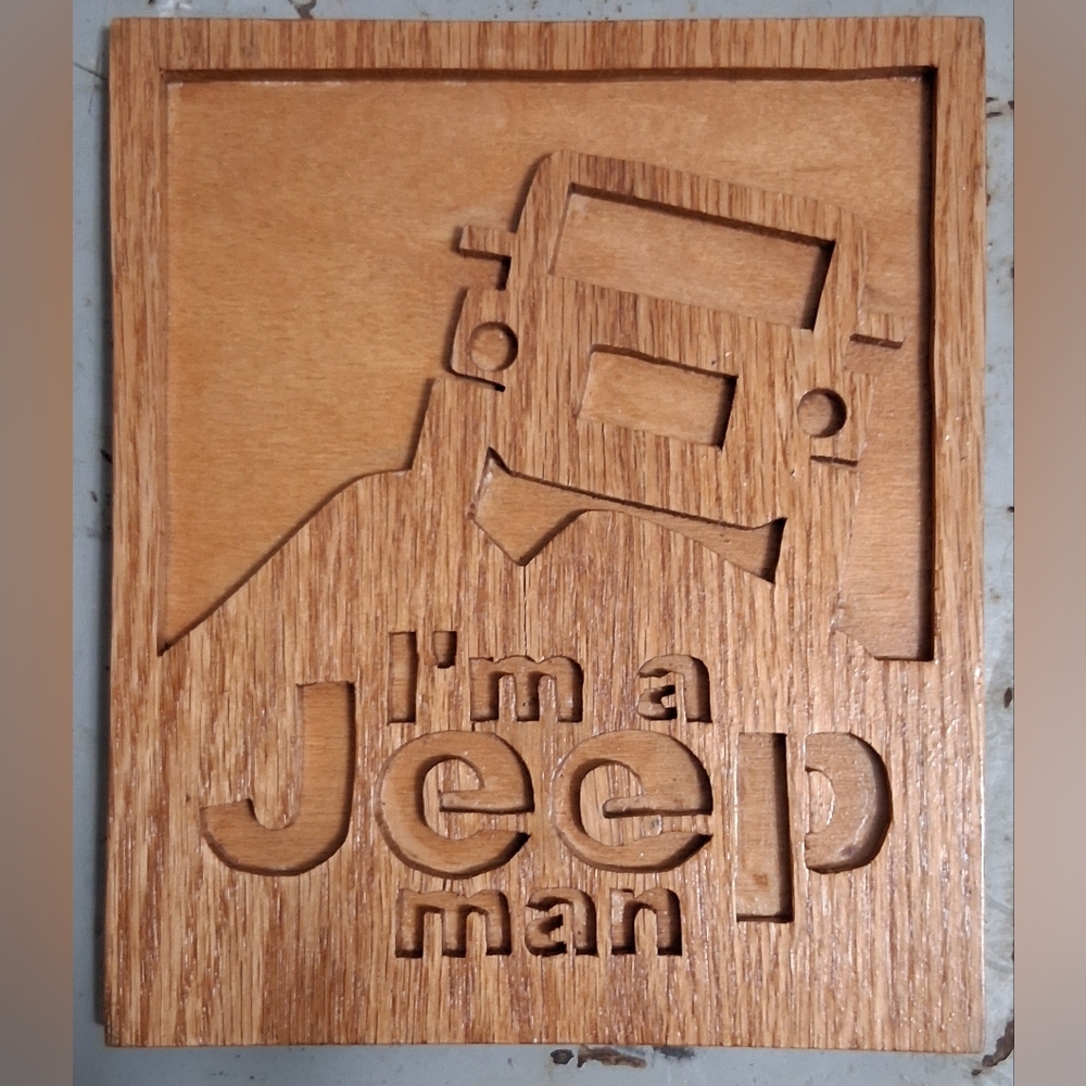 Wooden Jeep Wall Art